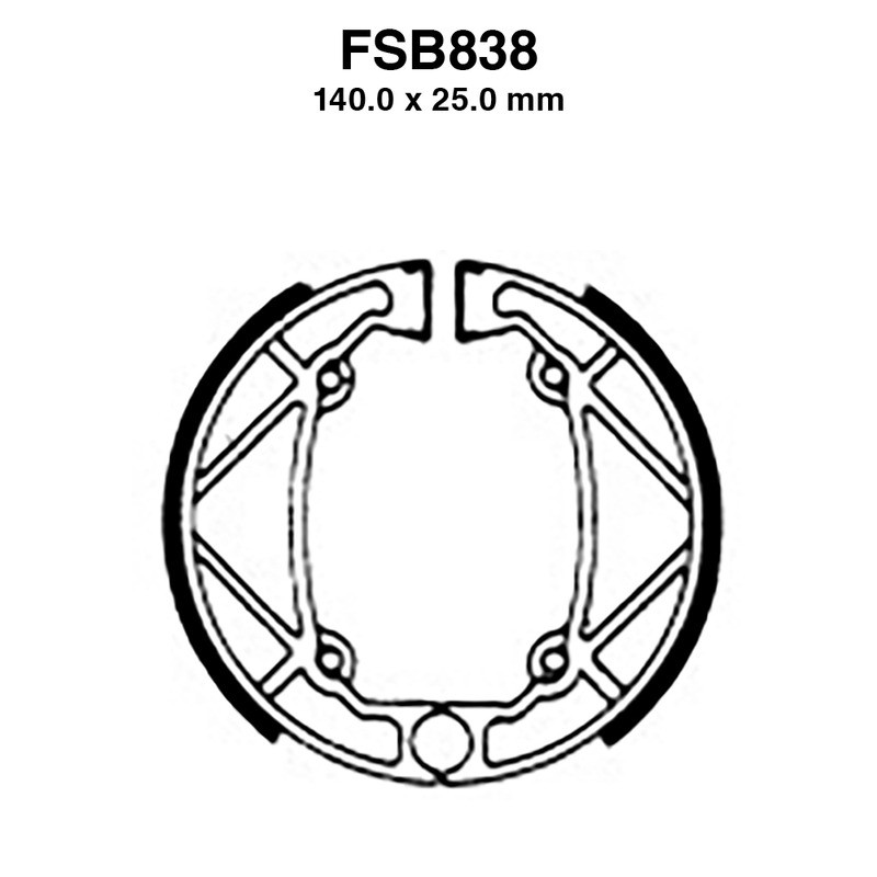 Ferodo Brake Shoes FSB838 for GILERA RC Rally 125 87 and other model Ganasce Freno Ferodo