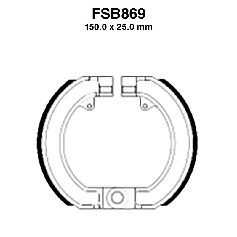 Ferodo Brake Shoes FSB869A for PIAGGIO Vespa 200 Rally nd and other model Ganasce Freno Ferodo