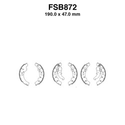Ganasce Ferodo FSB872EF -6PZ X Conf. per PIAGGIO Ape P703 TM Diesel 420 87-10 Ganasce Freno Ferodo