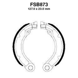 Ferodo Brake Shoes FSB873A for PIAGGIO : Vespa 150 63-72 Vespa 125 63-72 Ganasce Freno Ferodo