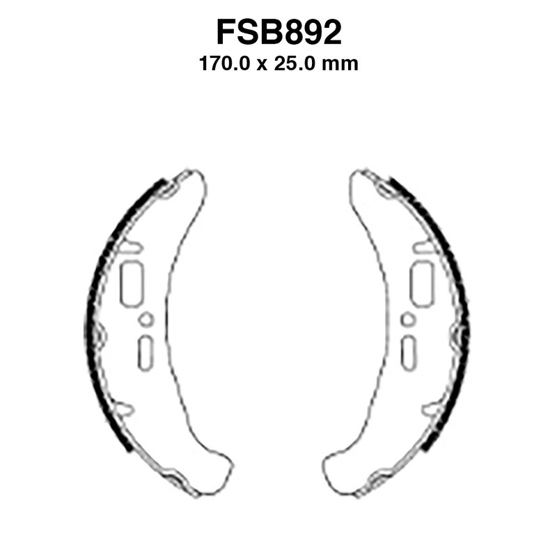 Ferodo Brake Shoes FSB892EF for PIAGGIO Cosa 2 200 92-92 and other model Ganasce Freno Ferodo