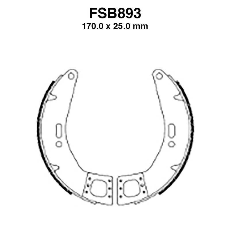 Ferodo Brake Shoes FSB893EF for PIAGGIO Cosa 2 200 92-92 and other model Ganasce Freno Ferodo