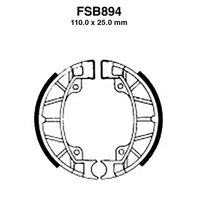 Ganasce Ferodo FSB894 per PIAGGIO : Sfera 80 94-96 Sfera 50 91-94 Ganasce Freno Ferodo