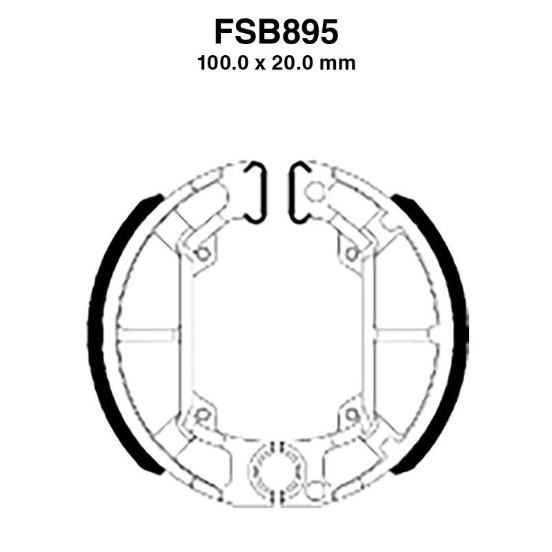 Ferodo Brake Shoes FSB895A for GILERA Typhoon 50 93-95 and other model Ganasce Freno Ferodo