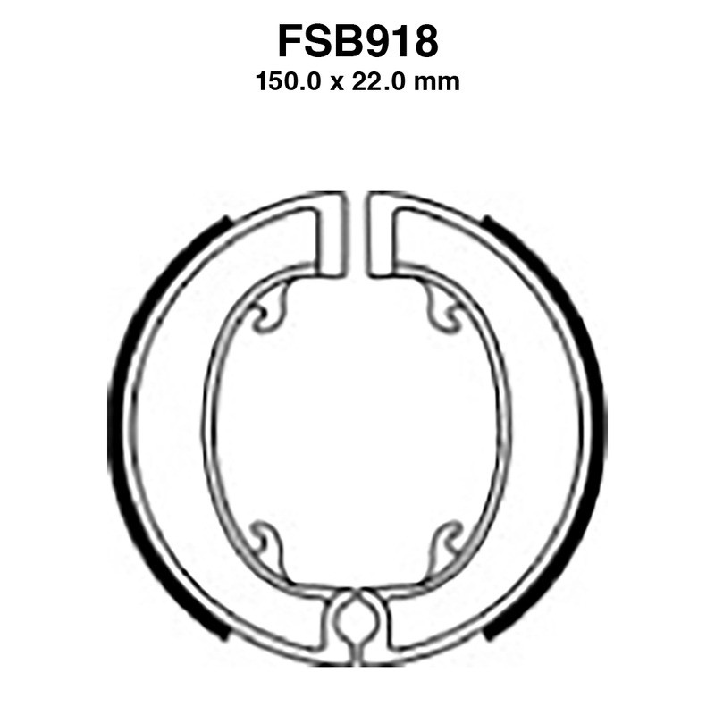 Ferodo Brake Shoes FSB918 for BSA C15 2 50 nd Ganasce Freno Ferodo