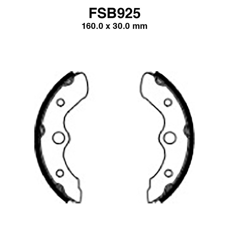Ganasce Ferodo FSB925 per HONDA : FL R Pilot 400 89-90 e altri modelli Ganasce Freno Ferodo