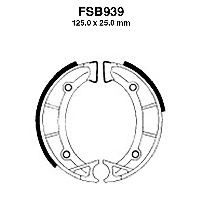 Ferodo Brake Shoes FSB939 for APRILIA Scarabeo 50 94-95 Ganasce Freno Ferodo