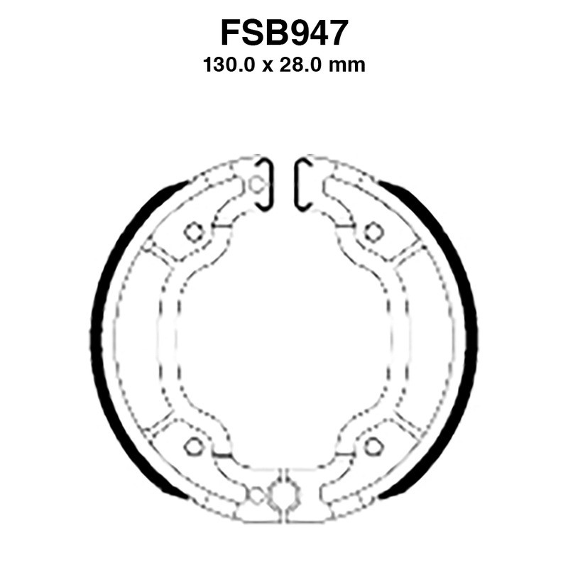 Ferodo Brake Shoes FSB947A for APRILIA Scarabeo 100 00-01 and other model Ganasce Freno Ferodo