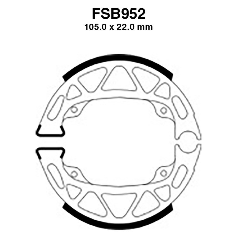 Ferodo Brake Shoes FSB952 for PIAGGIO : Ciao Mix 50 97-97 Zip RST 50 98-99 Si Mix 50 97-97 Zip 50 99-99 Ganasce Freno Ferodo