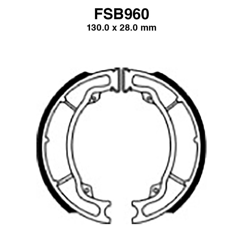 Ganasce Ferodo FSB960 per SYM HD 125 04-07 e altri modelli Ganasce Freno Ferodo