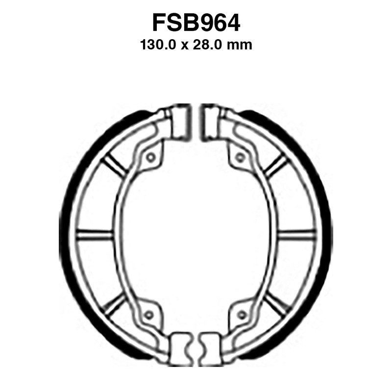 Ferodo Brake Shoes FSB964 for SYM Symphony 50/125 4T 09-11 and other model Ganasce Freno Ferodo
