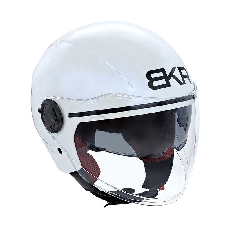 Casco Jet Bkr Tre Biancolucido 53/54 Xs Jet BKR