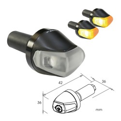 Led Indicator Knight - Bar Endlight - Black, Smoke Lens - HE033010