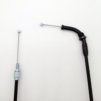 Kabel und Verkabelung | Züge und Übertragungen verbinden die Bedienelemente am Lenker mit Motor und Instrumenten: Sie öffnen und schließen das Gas, betätigen den Starter, treiben den Tacho an und bei manchen Dreirädern den Rückwärtsgang. Mit der Zeit dehnen sie sich oder blockieren, was das Fahren ungenau und unsicher macht.Hier finden Sie Gaszüge, Tachowellen, Starterzüge und Kabeldurchführungen der Marken RMS, Rms Classic, Domino, Magneti Marelli, OKYAMI, Magura, Evok und ECIE. Die passende Wahl erfolgt nach Modell und Hubraum, durch Vergleich von Länge und Anschlüssen mit dem Original oder anhand der Teilenummer des verbauten Zugs.