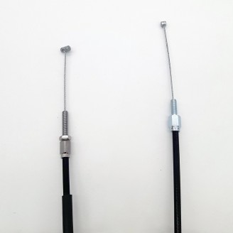 Kabel und Verkabelung | Züge und Übertragungen verbinden die Bedienelemente am Lenker mit Motor und Instrumenten: Sie öffnen und schließen das Gas, betätigen den Starter, treiben den Tacho an und bei manchen Dreirädern den Rückwärtsgang. Mit der Zeit dehnen sie sich oder blockieren, was das Fahren ungenau und unsicher macht.Hier finden Sie Gaszüge, Tachowellen, Starterzüge und Kabeldurchführungen der Marken RMS, Rms Classic, Domino, Magneti Marelli, OKYAMI, Magura, Evok und ECIE. Die passende Wahl erfolgt nach Modell und Hubraum, durch Vergleich von Länge und Anschlüssen mit dem Original oder anhand der Teilenummer des verbauten Zugs.