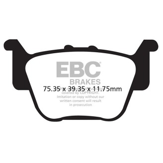 Brake Pads Tt Honda Trx 450/650 04-06 Rear for HONDA TRX 500 AC Foreman Rubicon 4X4 14-19 and other model Brake Pads EBC