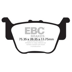 Brake Pads Tt Honda Trx 450/650 04-06 Rear for HONDA TRX 500 AC Foreman Rubicon 4X4 14-19 and other model Brake Pads EBC