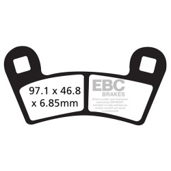 Brake Pads Tt FA456TT for POLARIS : Outlaw 450/525 08-11 and other model Brake Pads EBC