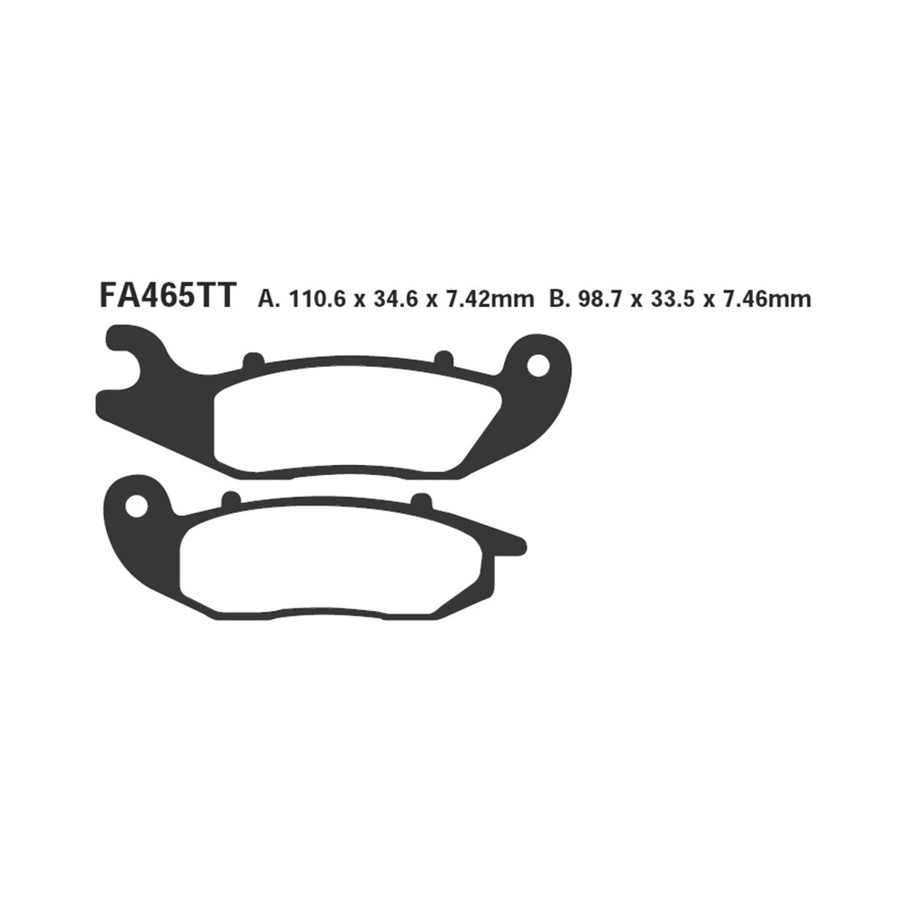 Brake Pads Tt 125 Terra/Adventure 07- for DERBI Terra 125 07- and other model Brake Pads EBC