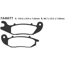Brake Pads Tt 125 Terra/Adventure 07- for DERBI Terra 125 07- and other model Brake Pads EBC