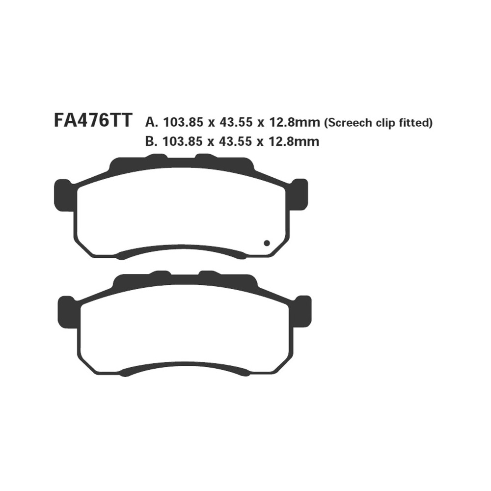 Brake Pads Tt Honda Muv 70009-13 for HONDA MUV 700 Big Red 09-13 Brake Pads EBC