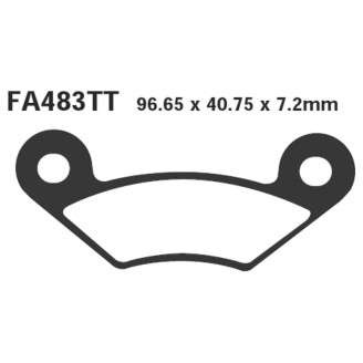 Brake Pads Tt Quadzilla 300/320 09-, Keeway GTX300 - FA483TT