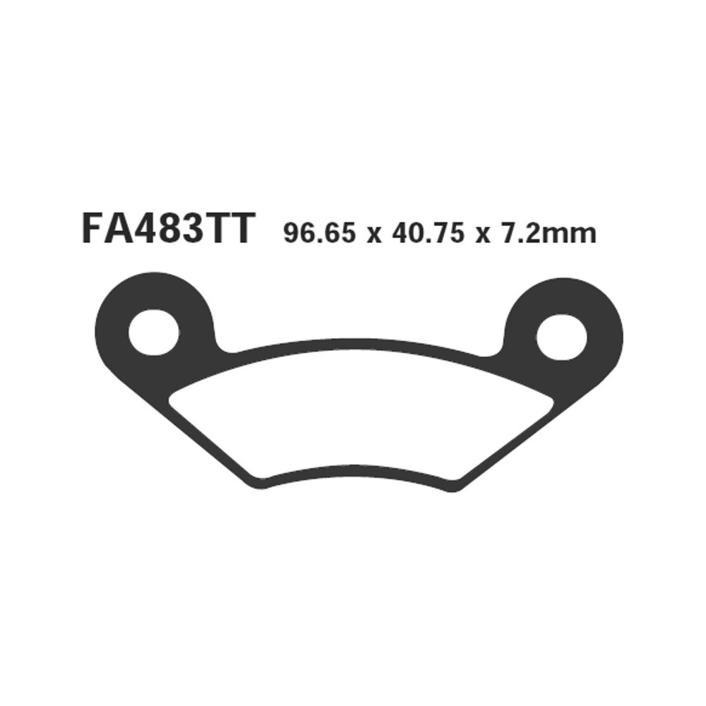 Brake Pads Tt Quadzilla 300/320 09-, Keeway GTX300 - FA483TT