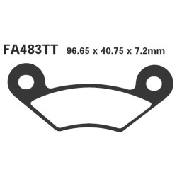 Brake Pads Tt Quadzilla 300/320 09-, Keeway GTX300 - FA483TT