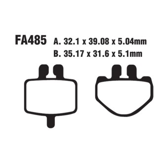 Brake Pads Tt Quadzilla Microbuggy - FA485TT