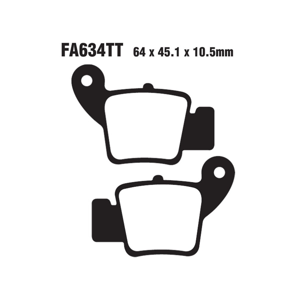 Brake Pads Tt Ajp 125/200/250 for AJP Trial/Enduro/Enduro Pro/Supermoto 12-14 Brake Pads EBC