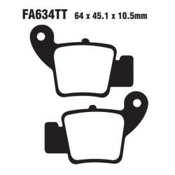 Brake Pads Tt Ajp 125/200/250 for AJP Trial/Enduro/Enduro Pro/Supermoto 12-14 Brake Pads EBC