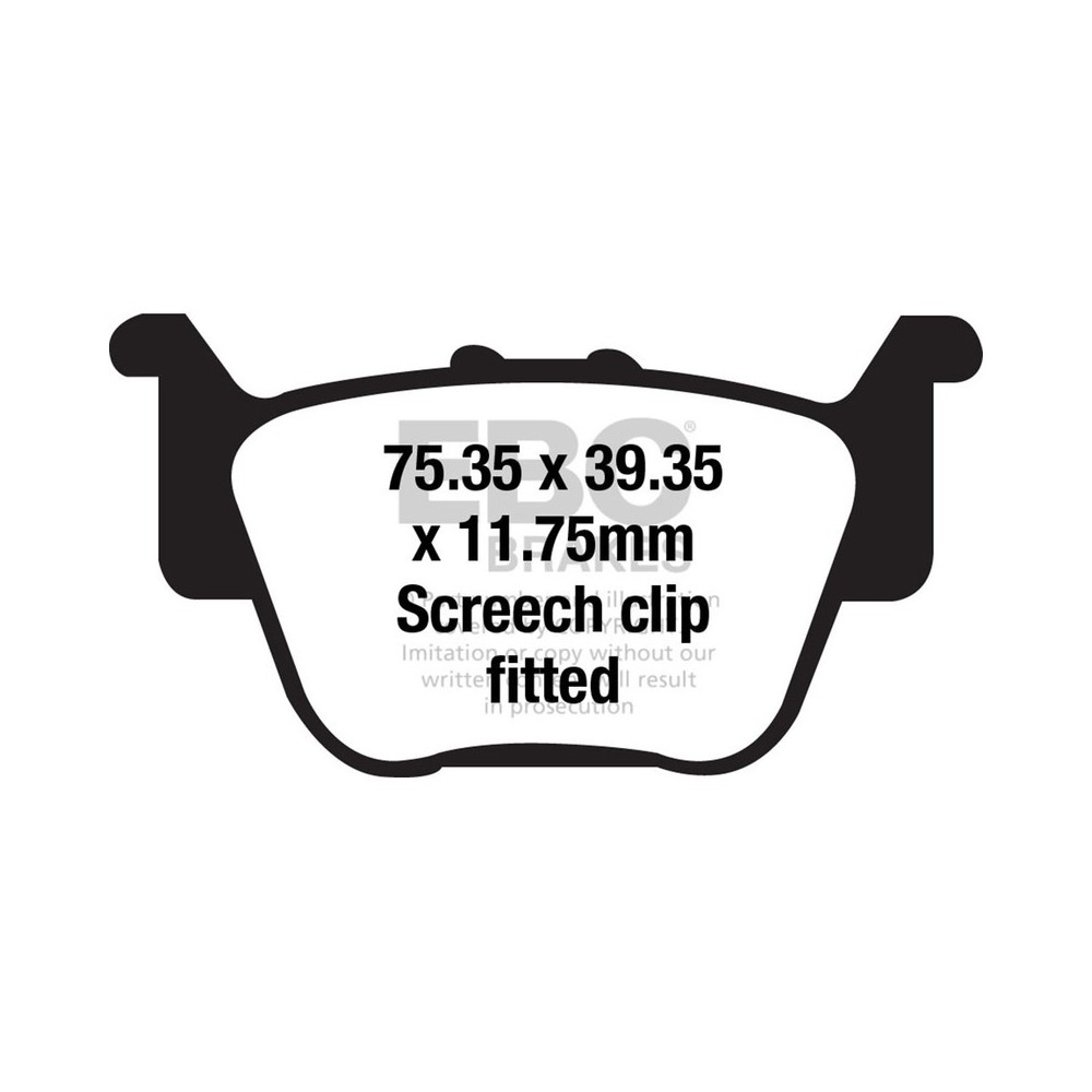 Brake Pads Tt FA714TT for HONDA SXS 500/700 M2 Pioneer 15-18 Brake Pads EBC