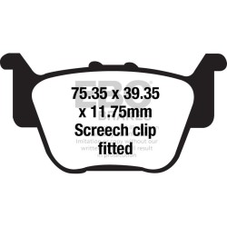 Brake Pads Tt FA714TT for HONDA SXS 500/700 M2 Pioneer 15-18 Brake Pads EBC