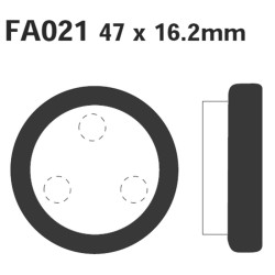 Brake Pads R Yamaha Yfm 35087-95 Rear - FA021