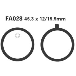 Brake Pads Yamaha Rd 100/125/200 Dx 75-80 - FA028