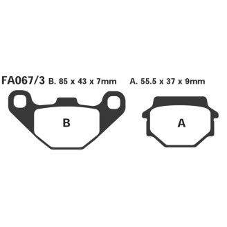 Brake Pads Kawa Kle 500 Rear - FA067/3