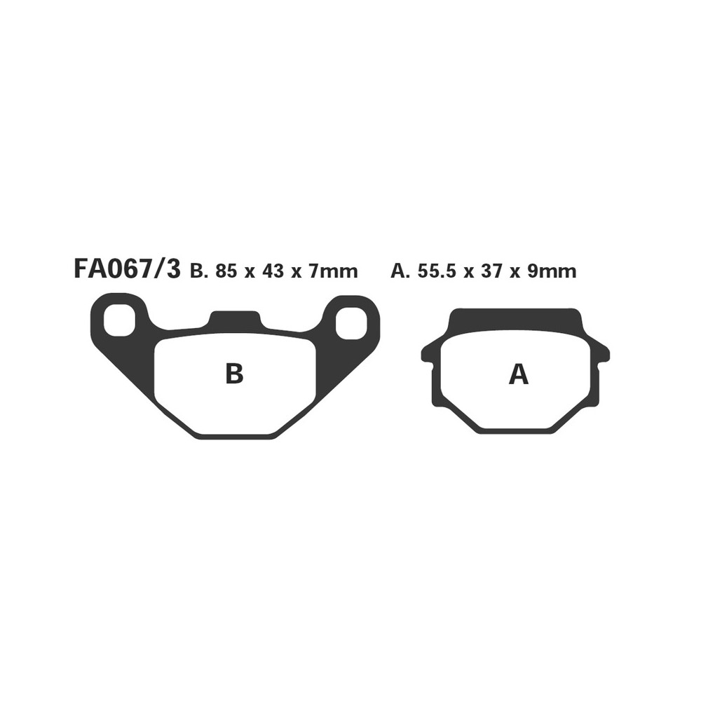 Brake Pads Kawa Kle 500 Rear - FA067/3
