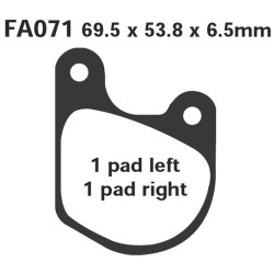 Brake Pads H.D.Fx 78-,Xl 79-Fx Rd 82- FA71 - FA071