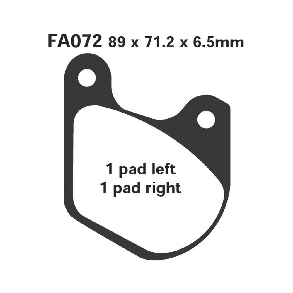 Brake Pads H.D. Xl 79- Rearflt 80- - FA072