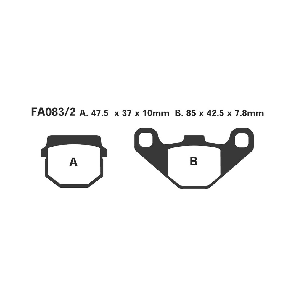 Brake Pads Suzuki RM80-Kawakmx 50 - FA083/2TT