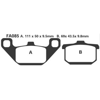 Brake Pads Kawa Gpz 250/1100VN1500 Brake Pads EBC