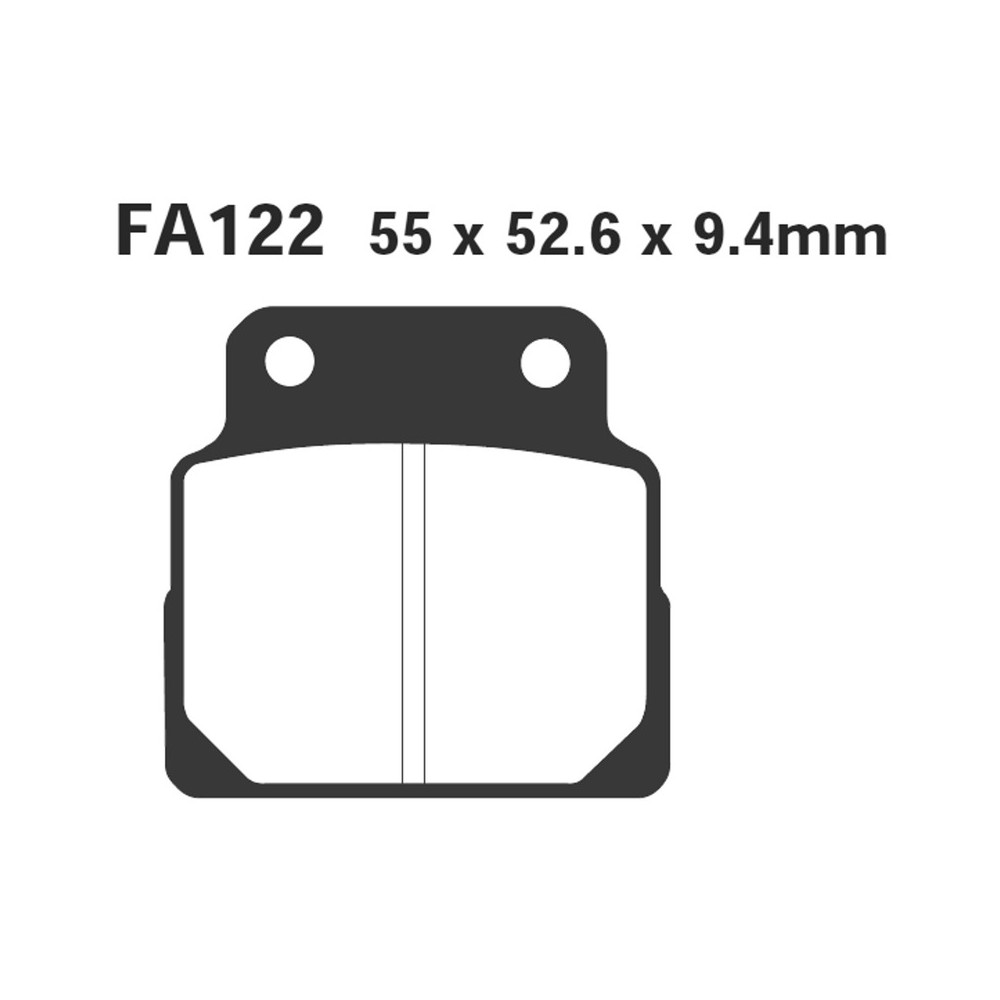 Pastiglie Honda Cb 450 89-92ANT./Post. per HONDA CB 450 89-92 Ant./Post. nd Bremsbeläge EBC