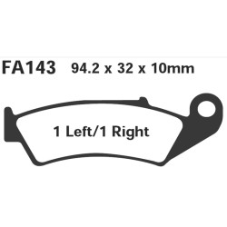 Pastiglie Honda Vfr 750 -90POST. Pastiglie Freno EBC