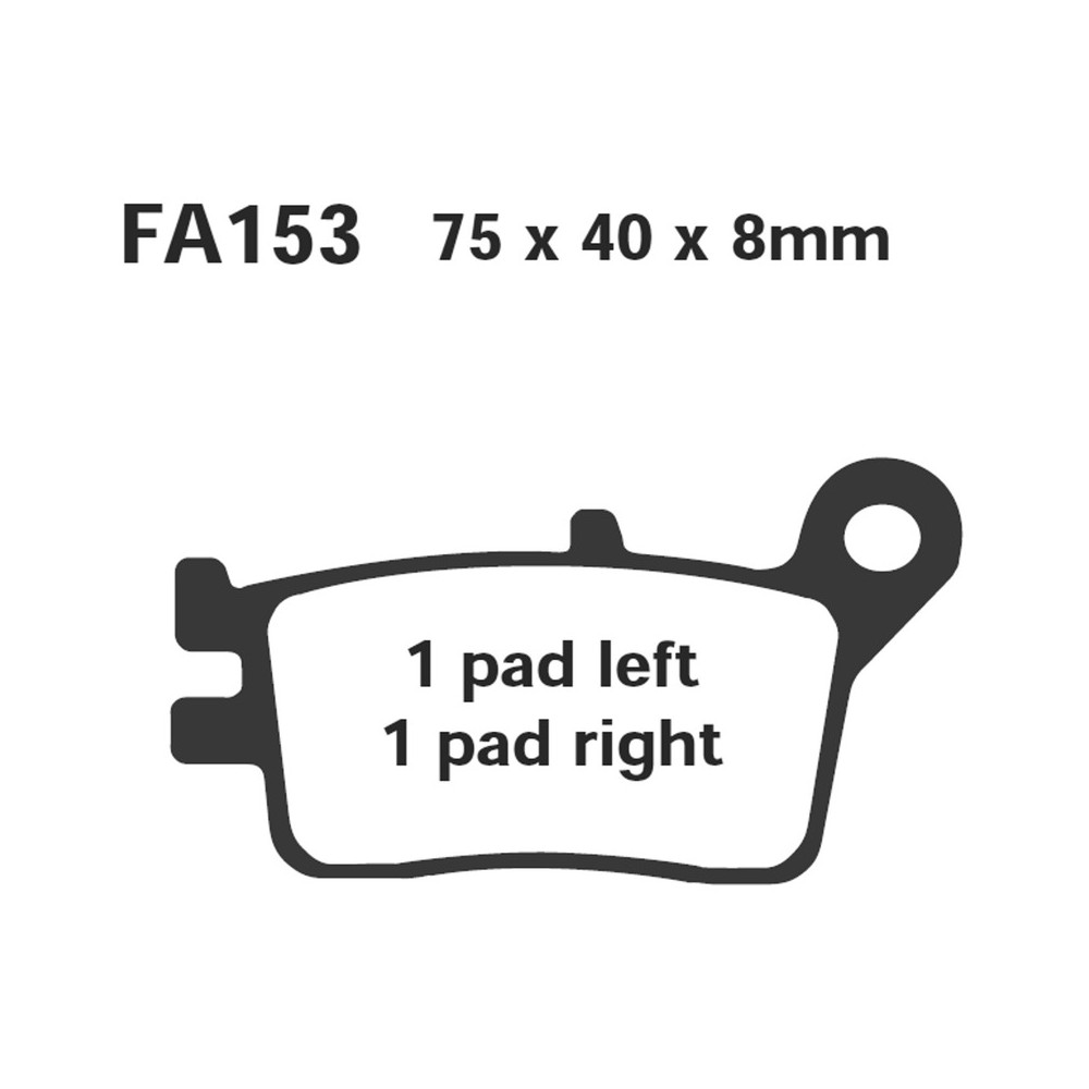 Brake Pads Honda Crm 250 Rear - FA153
