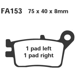 Brake Pads Honda Crm 250 Rear - FA153