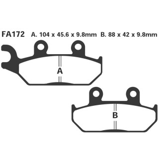 Brake Pads Yamaha XTZ600 Tenere Front - FA172TT