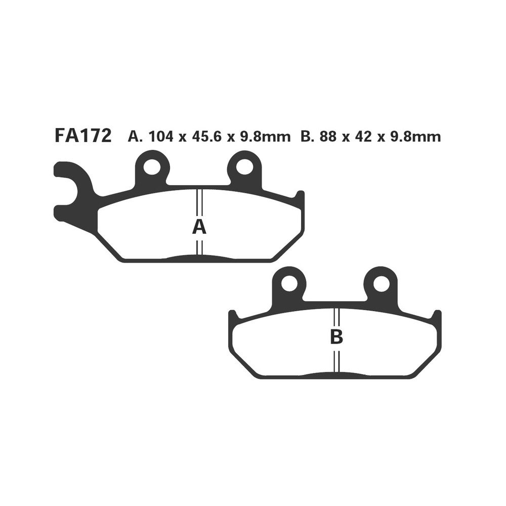 Brake Pads Yamaha XTZ600 Tenere Front - FA172TT