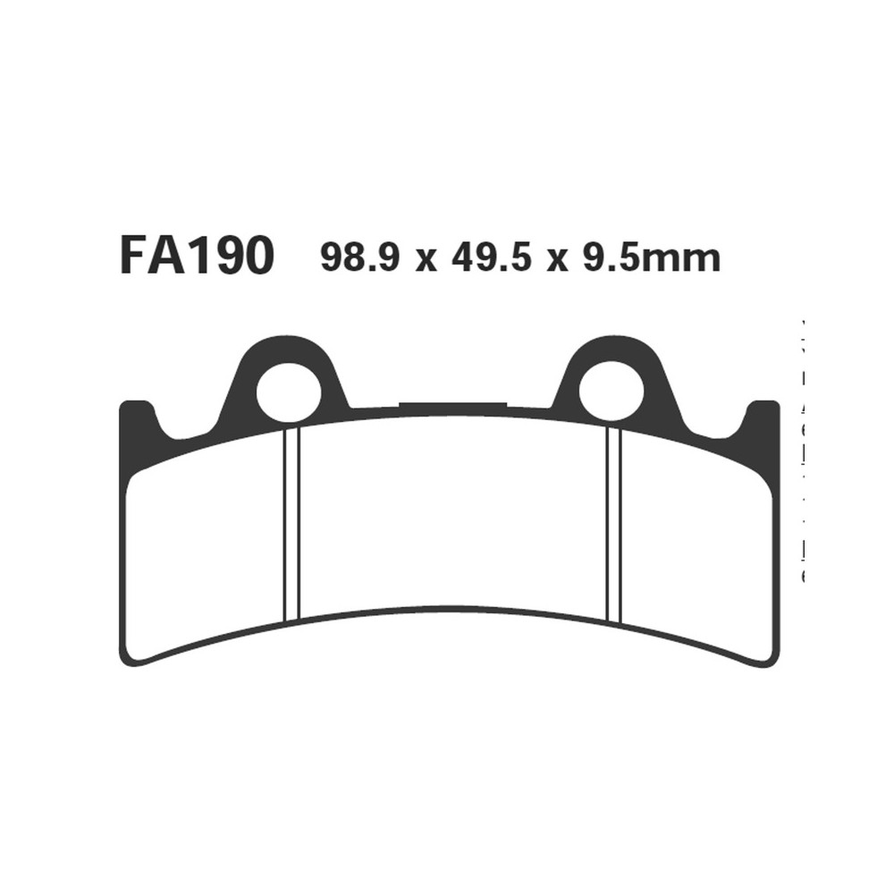 Brake Pads Yamaha YFZ750 Rr-97 Front - FA190