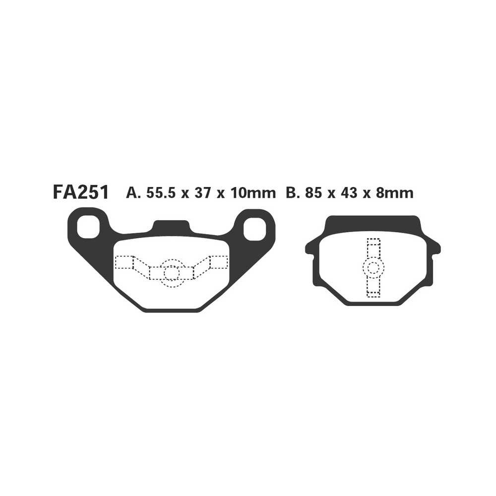 Brake Pads Buell S1 Lightningrear - FA251