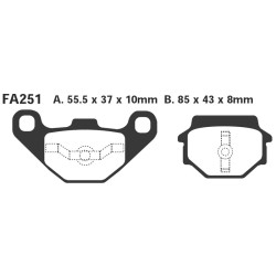 Brake Pads Buell S1 Lightningrear - FA251